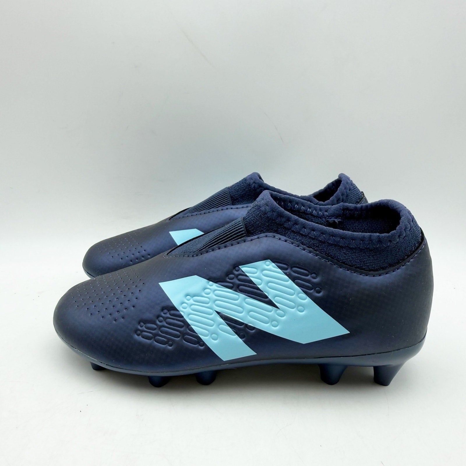 New Balance Kids Tekela Magique FG V4+ Football Cleats US 12 EU 30 Navy NIB