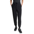 DKNY Womns Cozy Cable Sweater Knit Jogger Large Black Drawstring NWT