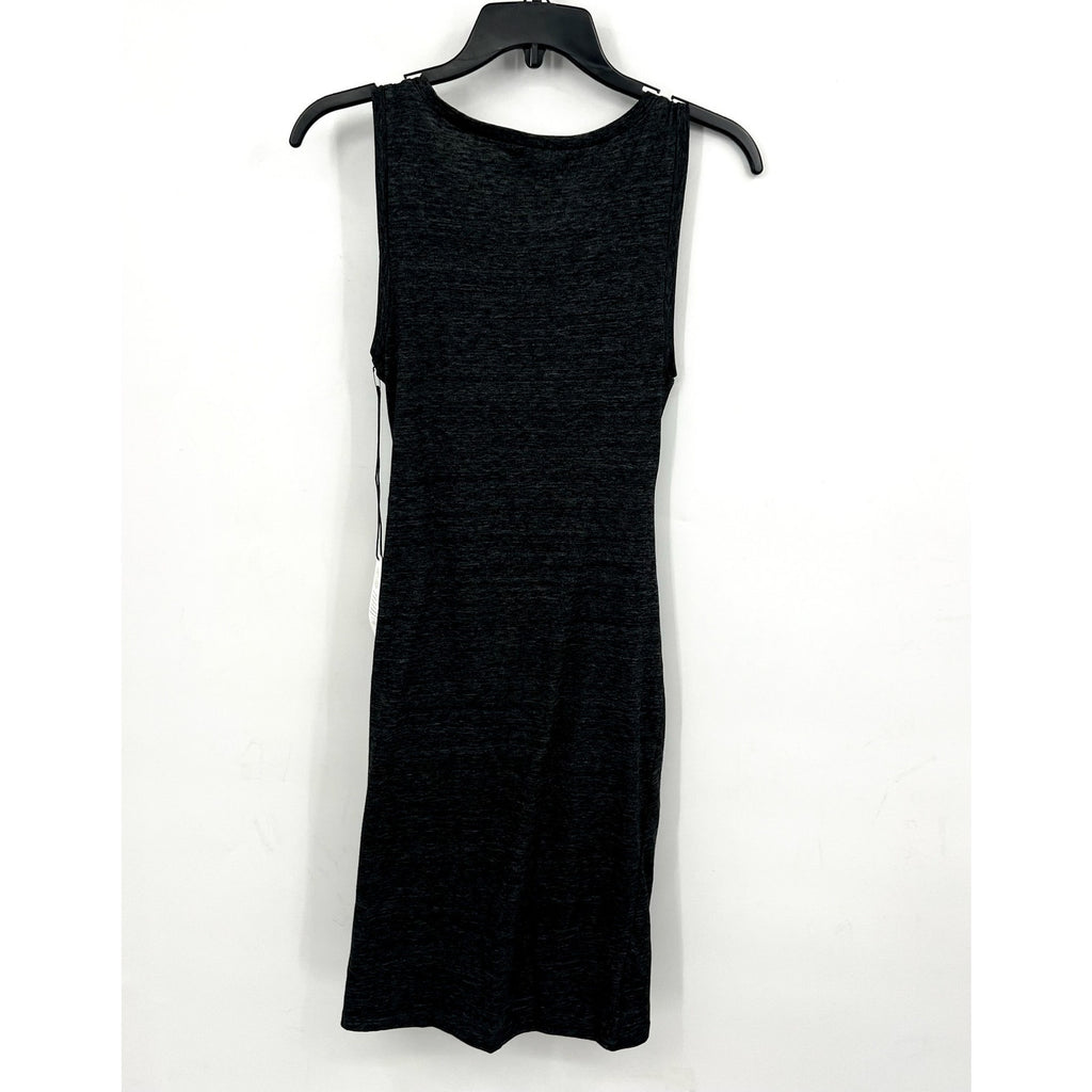 TREASURE & BOND Ruched Sleeveless Jersey Tank Dress XS Charcoal Gray NWT
