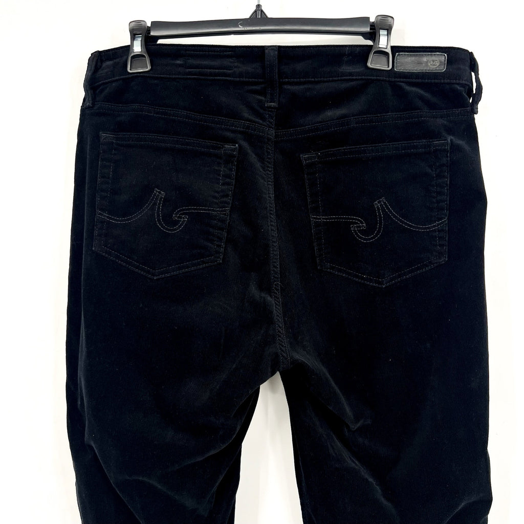 AG ADRIANO GOLDSCHMIED Mari Velvet Slim Straight Jeans SIZE 33 US 16 Black NWOT