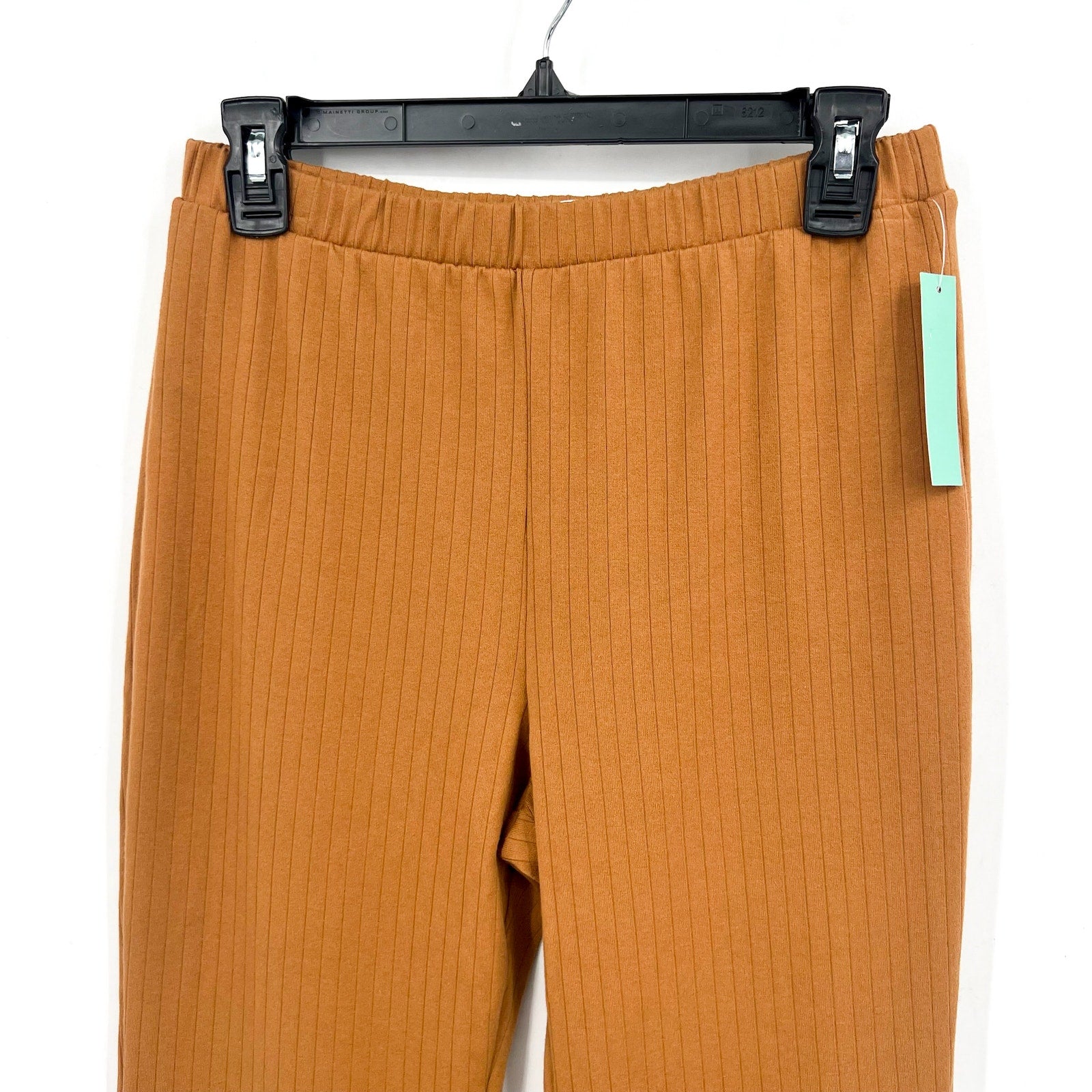 ABOUND Women's Ribbed Flared Leg Pull On Pants Small Tan Dale NWT