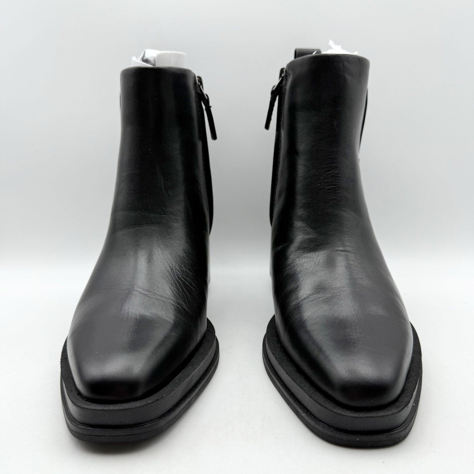Franco Sarto Womens Dalden Ankle Boots US 6.5 M EU 36.5 Black Leather NWOB
