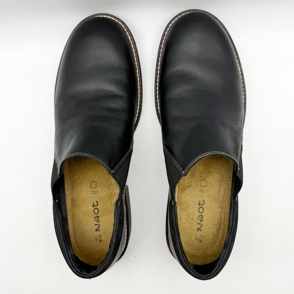 Naot Mens Director Slip On Shoes EU 43 US 10 Black Leather NWOB