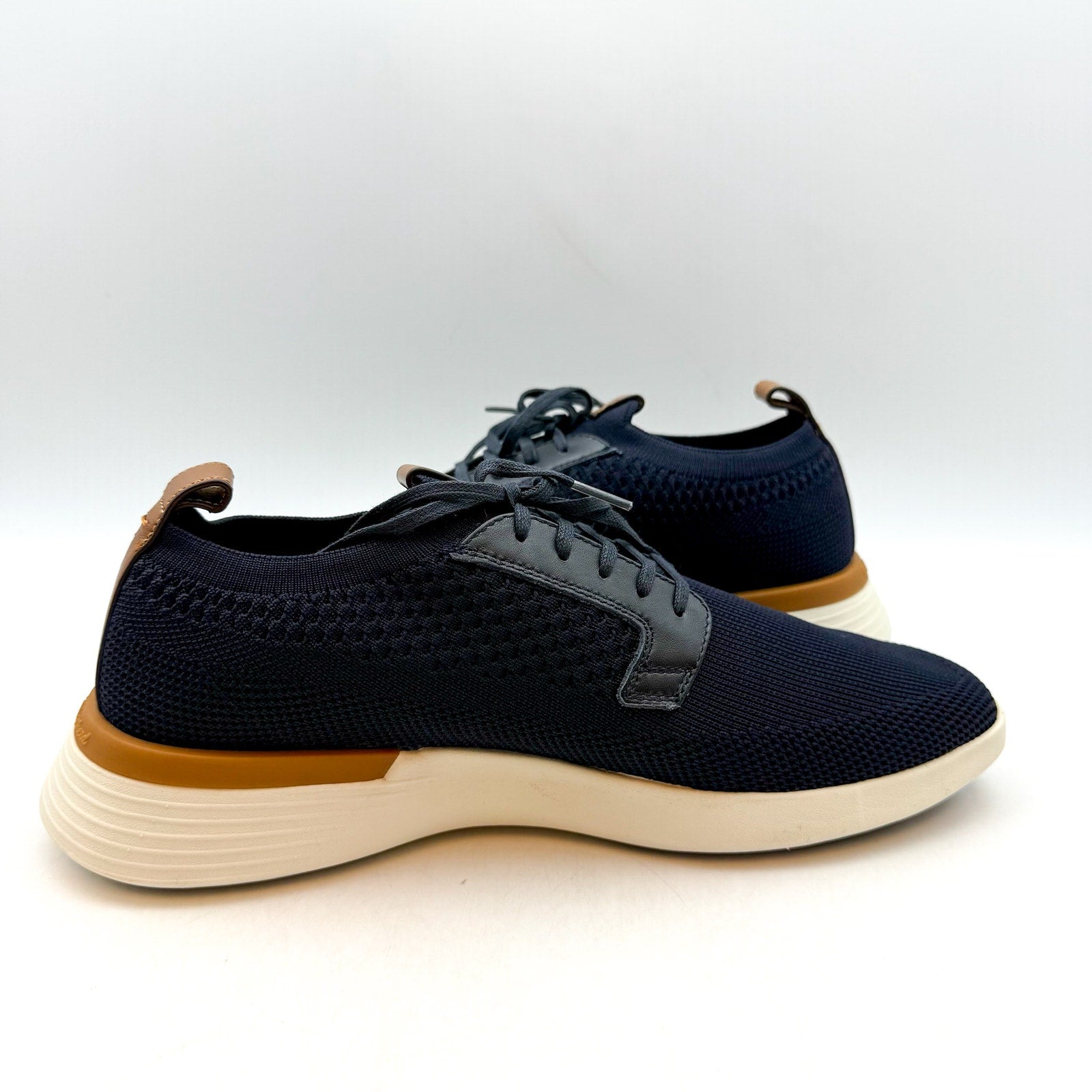 Wolf & Shepherd Swiftknit Derby Sneakers MENS 6 WOMENS 8 Navy Blue Knit NIB