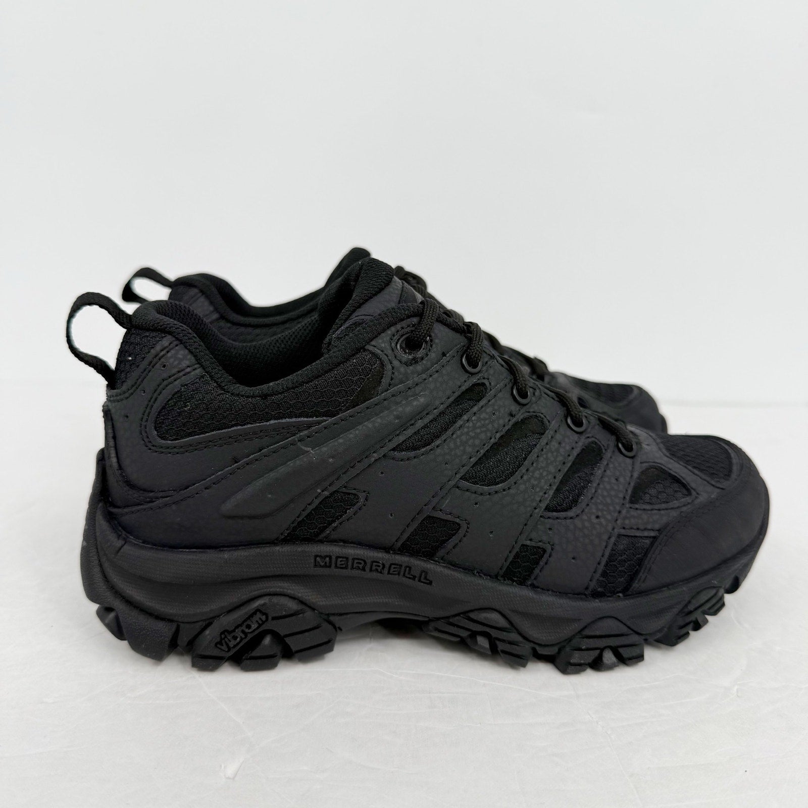 Merrell Moab 3 Tactical Work Sneakers Mens 4 Womens 5.5 wide Black Leather NIB