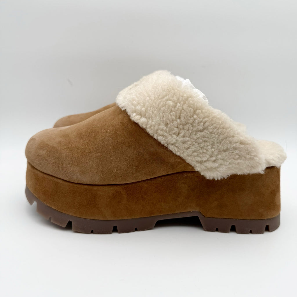 Steve Madden Womens Juney Clogs US 8 Chestnut Brown Vegan Suede Slip On NIB