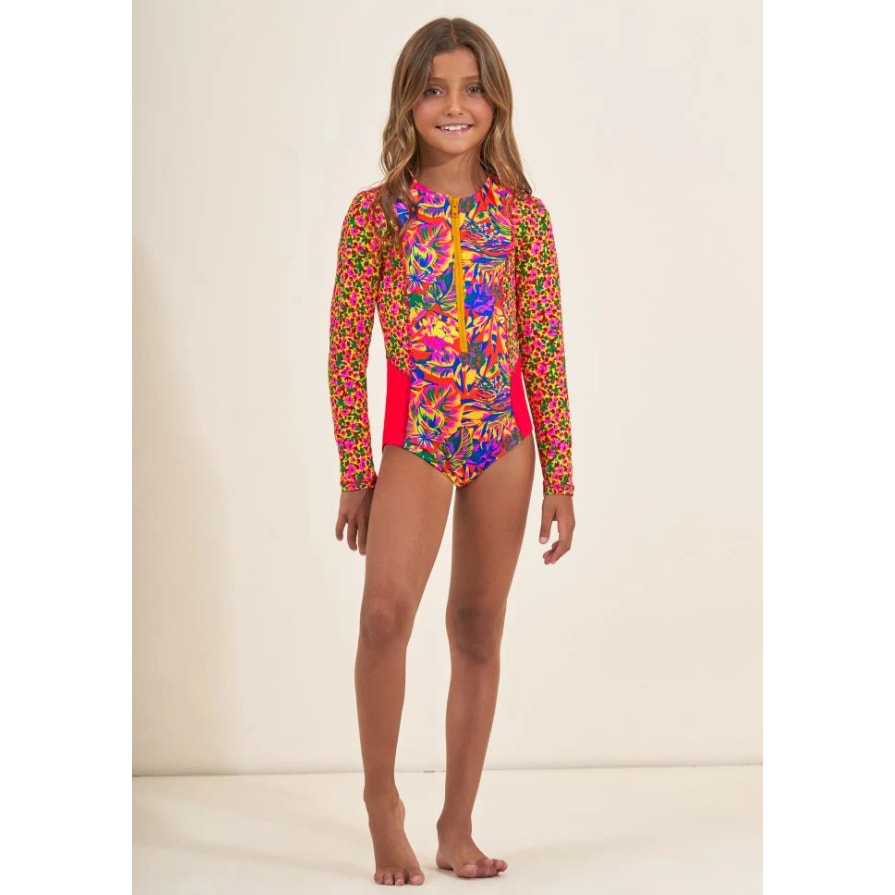 MAAJI Girls Miku Reversible Long Sleeve One Piece Size 12 Pink Amazonas NWT
