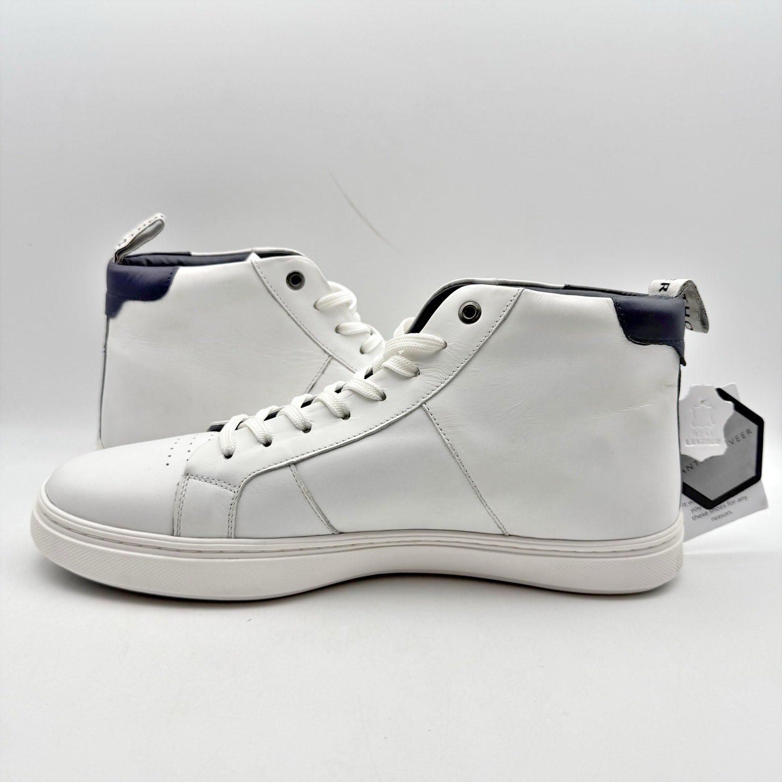 Anthony Veer Mens Kips High-Top Sneakers US 10.5 EU 43.5 White Leather NWOB