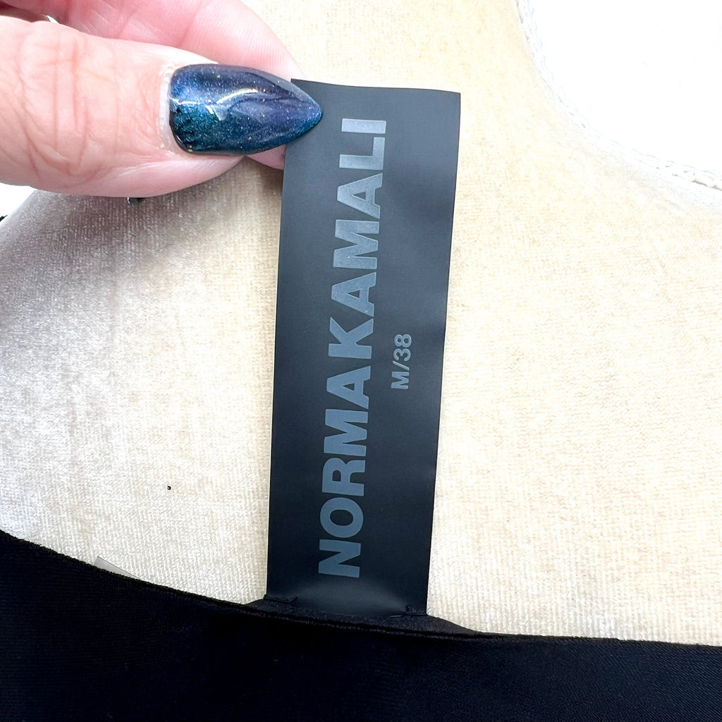 NORMA KAMALI Women's Drop Shoulder Dress Medium FR 38 Black Long Sleeve NWT