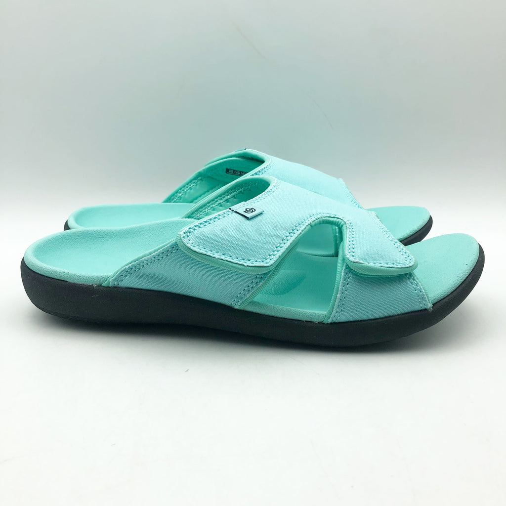 Spenco Womens Kholo Brite Sandals Size US 8B Turquoise Blue Comfort Ortho NWOB
