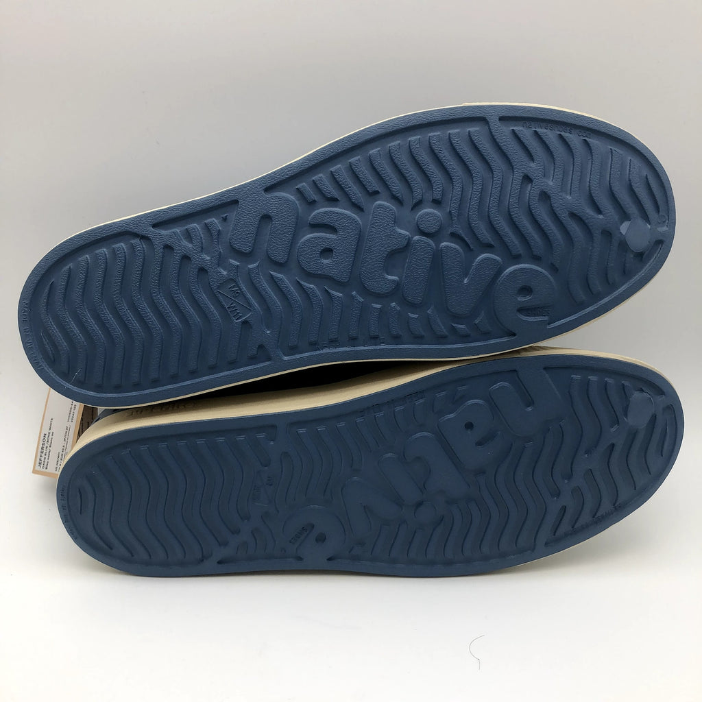 Native Unisex Jefferson Slip On Size Mens 9 Womens 11 Oasis Blue Bone White NIB