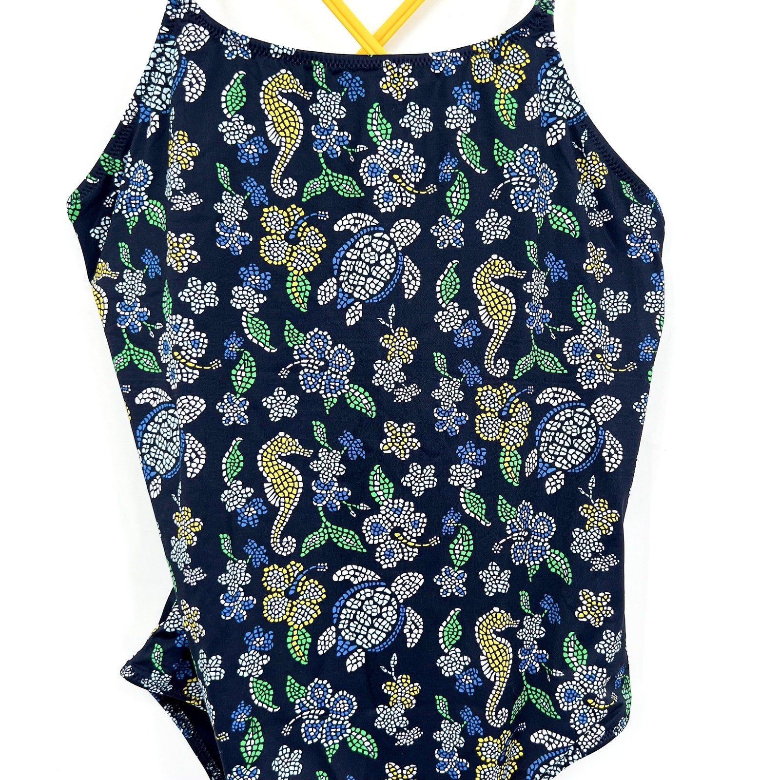 VILEBREQUIN Girls Mosaic Turtle One-Piece Swimsuit 7-8 YEARS 12 ANS Blue NWT