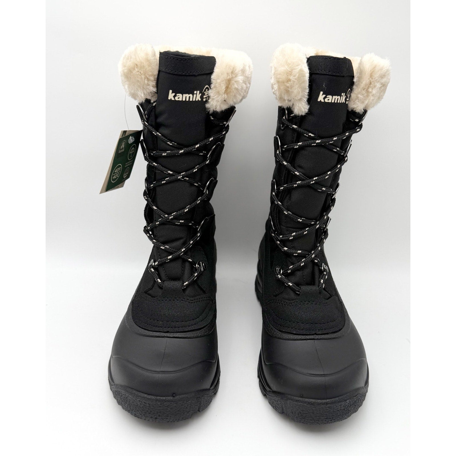 Kamik Womens Shellback Snow Boots US 8 EU 39 Black Waterproof NIB