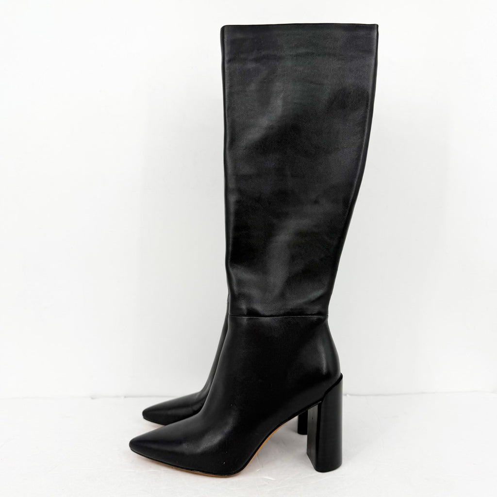 Vince Womens Pilar Knee High Boots US 6 M EU 36 Black Leather NIB
