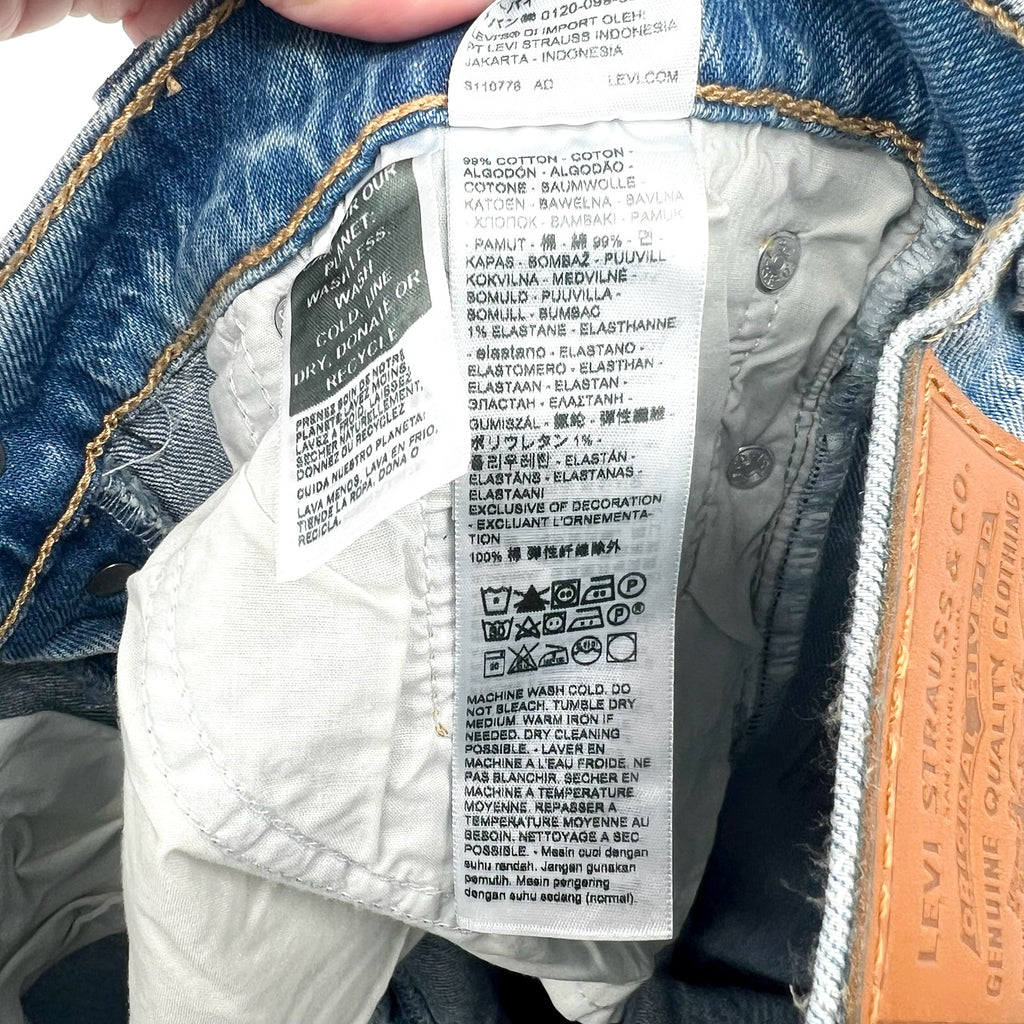 LEVI'S Womens Wedgie Straight Jeans 29x28 US 8 Calling All Blue 34964-0178 NWT