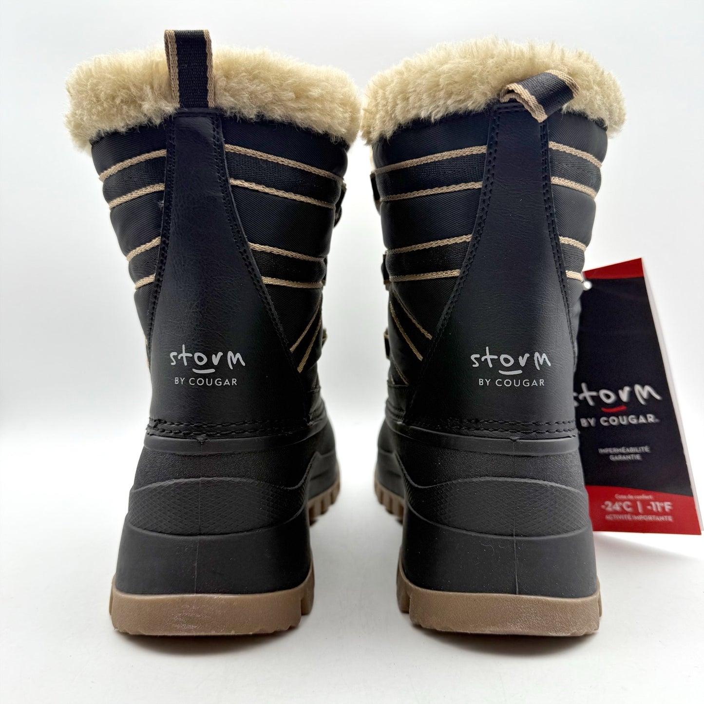 Storm by Cougar Womens Fresno Snow Boots US 7 EU 37 Black Waterproof NIB