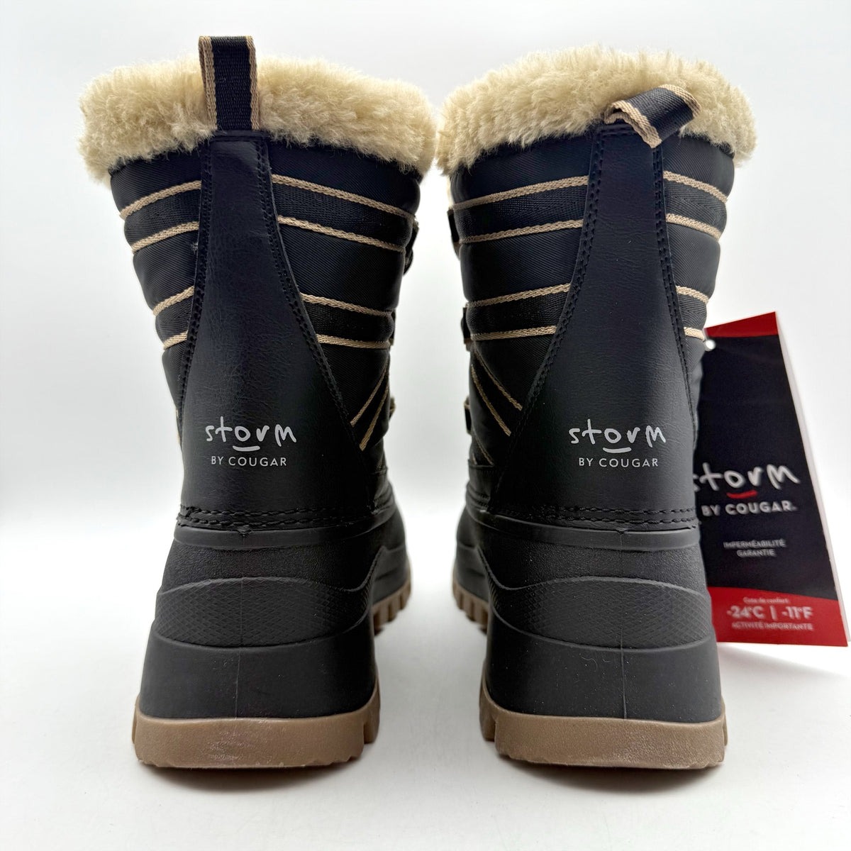 Storm by Cougar Womens Fresno Snow Boots Size 7 Black Waterproof NIB