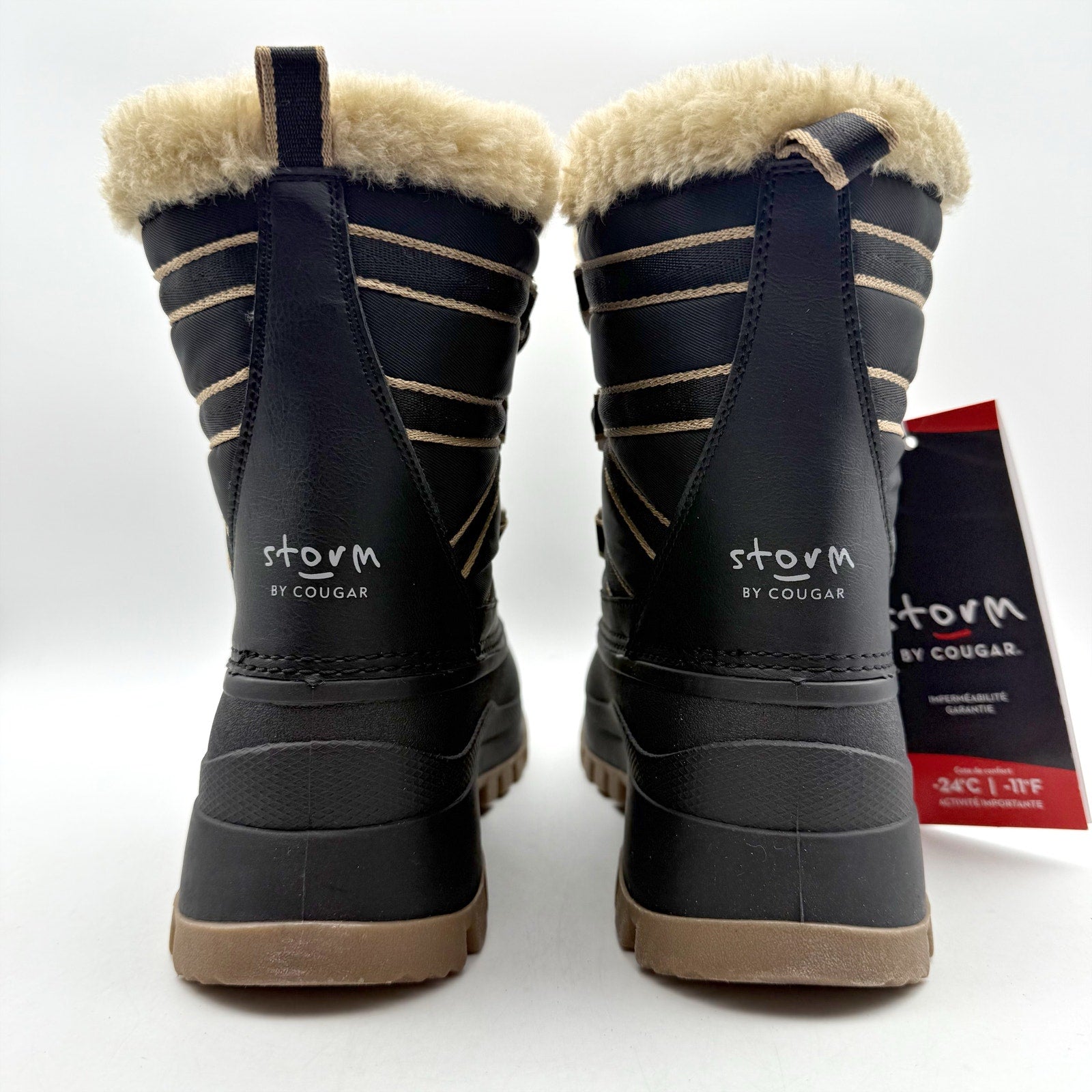 Storm by Cougar Womens Fresno Snow Boots US 7 EU 37 Black Waterproof NIB