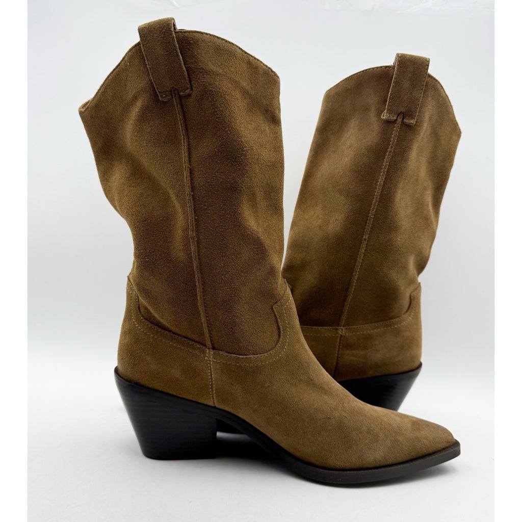 Steve Madden Womens Stetson Western Boots US 7.5 M Brown Suede NWOB