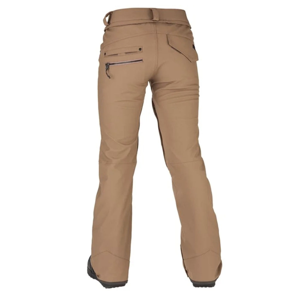 VOLCOM Womens Species Snowboard Pants Medium Brown Tan Stretch Waterproof NWT