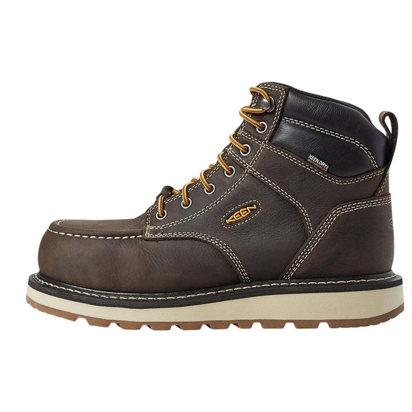 Keen Mens Cincinnati 6" Work Boot US 15 Wide EU 48 Brown Composite Toe WP NIB