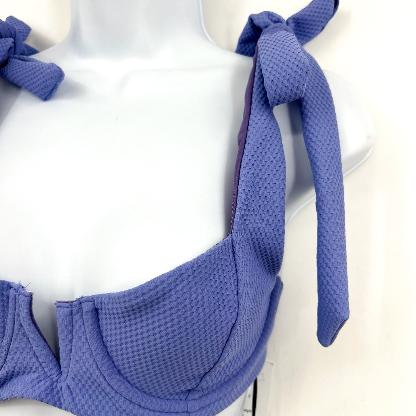 BEACH RIOT Women's Blair Bikini Top Small Periwinkle Purple Tie Shoulder NWT