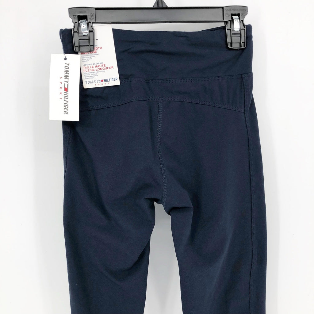 Tommy Hilfiger Womens Active Leggings XXS Navy Blue High Rise Full Length NWT