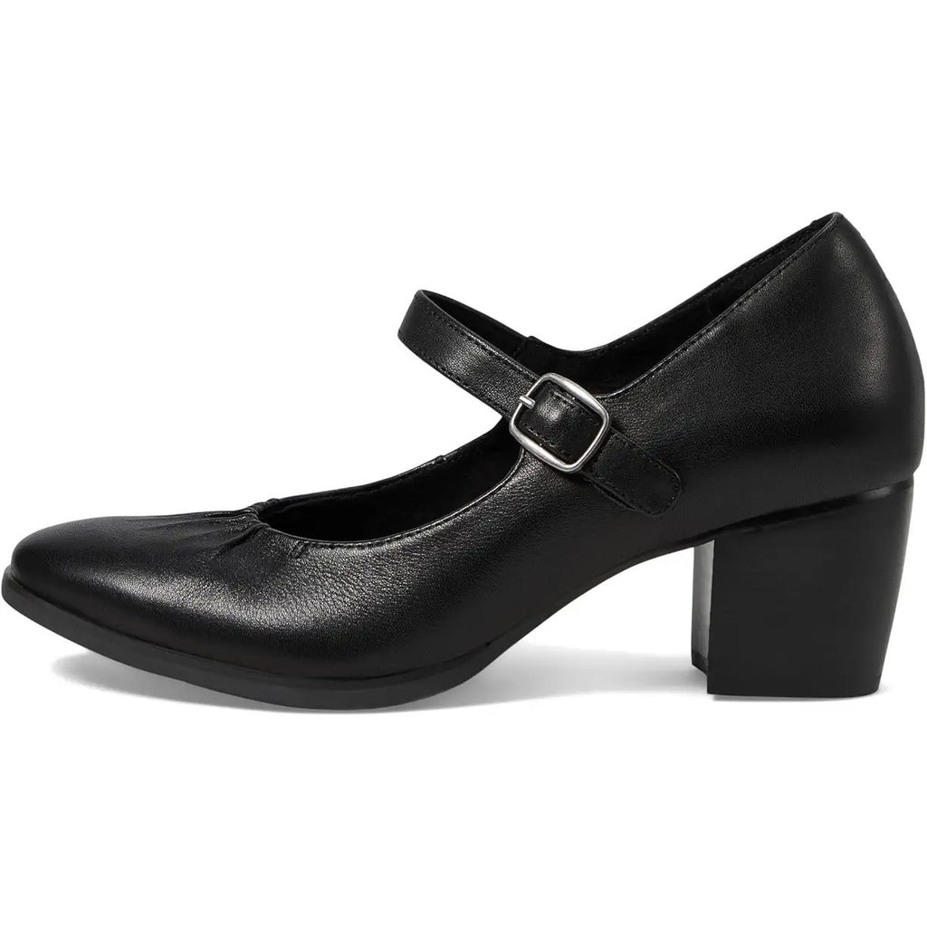 Aetrex Womens Sara Mary Jane Pumps EU 36 US 6-6.5 Black Leather Heels NIB