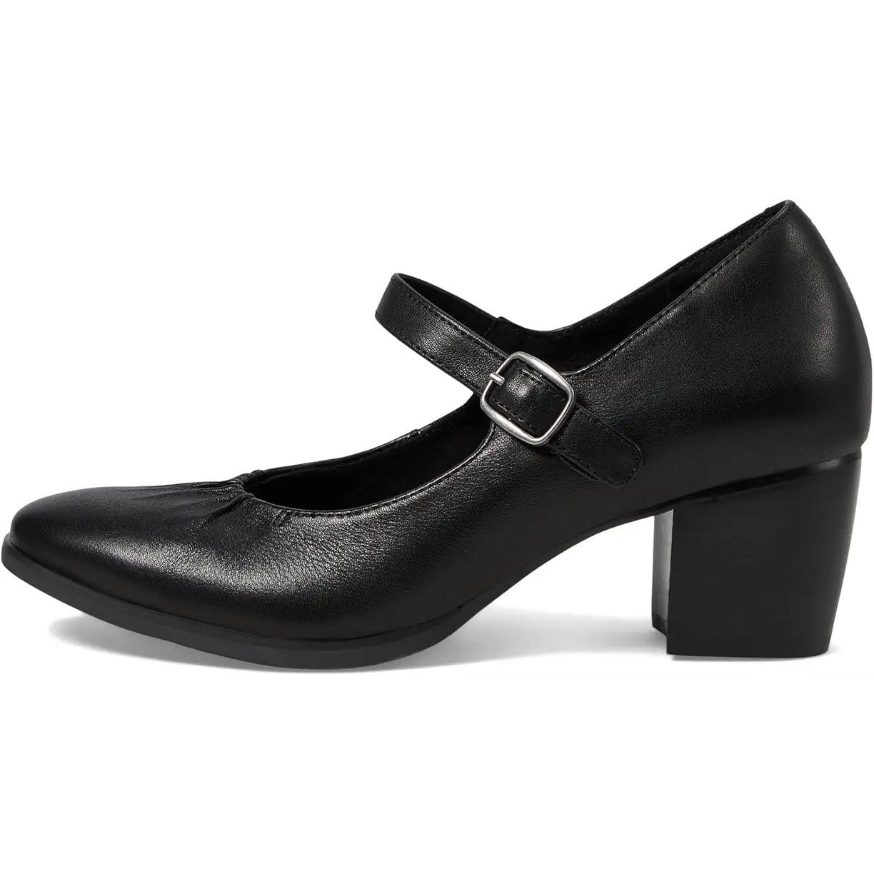 Aetrex Womens Sara Mary Jane Pumps EU 36 US 6-6.5 Black Leather Heels NIB