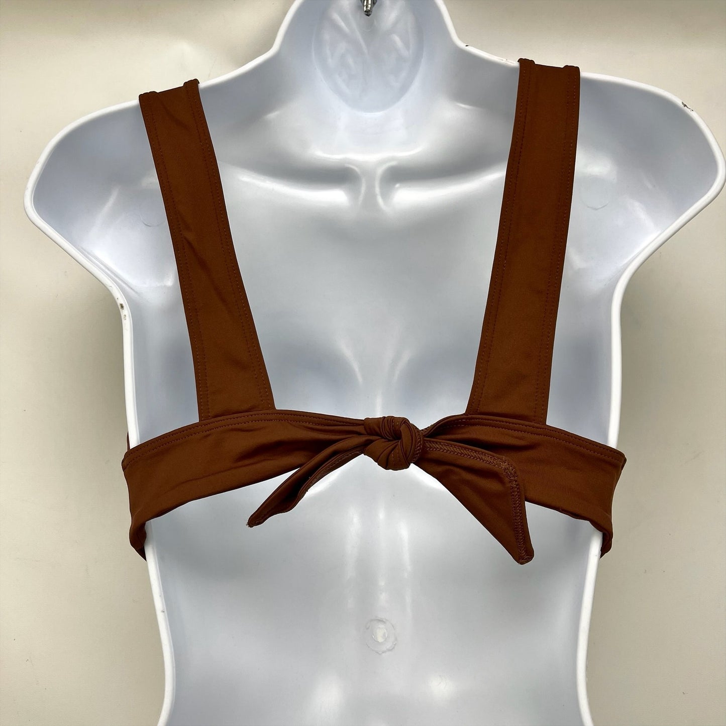 Everlane Womens The Triangle Bikini Top XL Swimwear Brown NWT