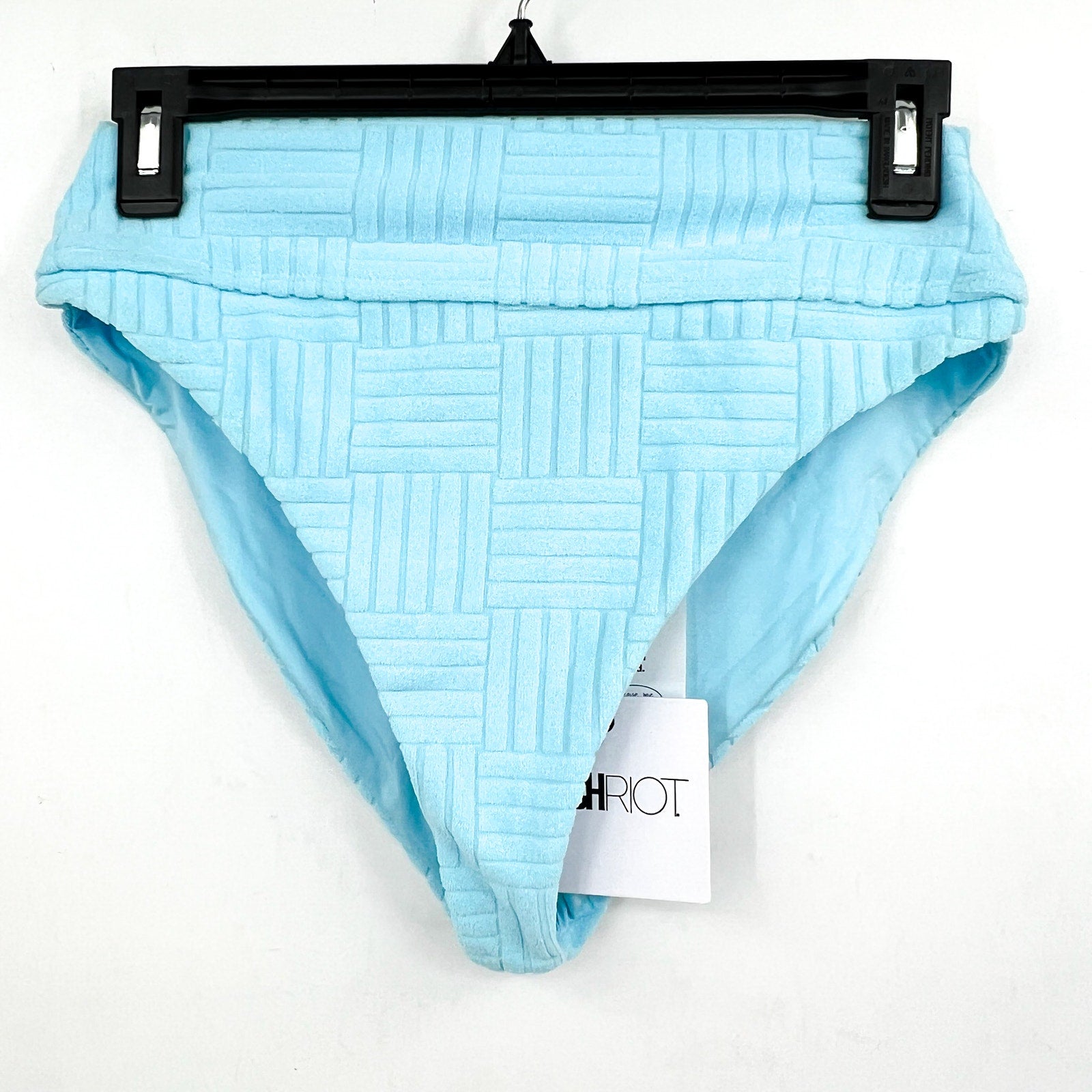 BEACH RIOT Women's Highway Bikini Bottoms Medium Blueberry Ice Terry NWT