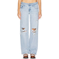 LEVI'S Womens Low Loose Straight Jeans 25x32 Size 0 Light Blue A5566-0001 NWT