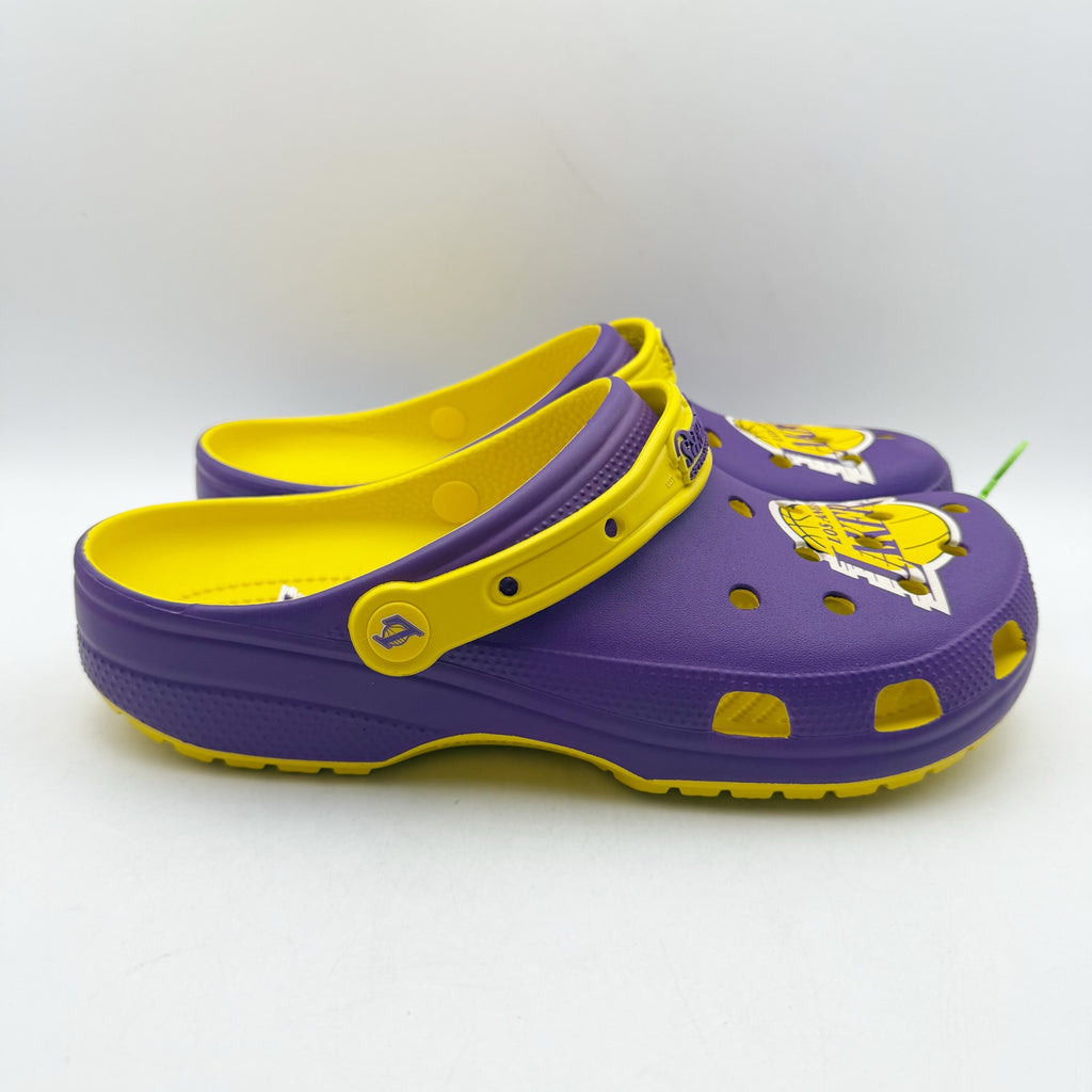 CROCS Mens NBA Los Angeles Lakers Clog Size 10 EU 43.5 Purple Yellow NWT
