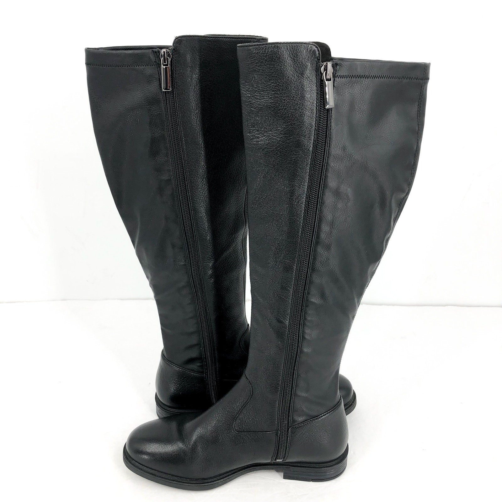 Hush Puppies Womens Jaylin Knee High Boots US 5.5 EU 36.5 Black Leather NWOB
