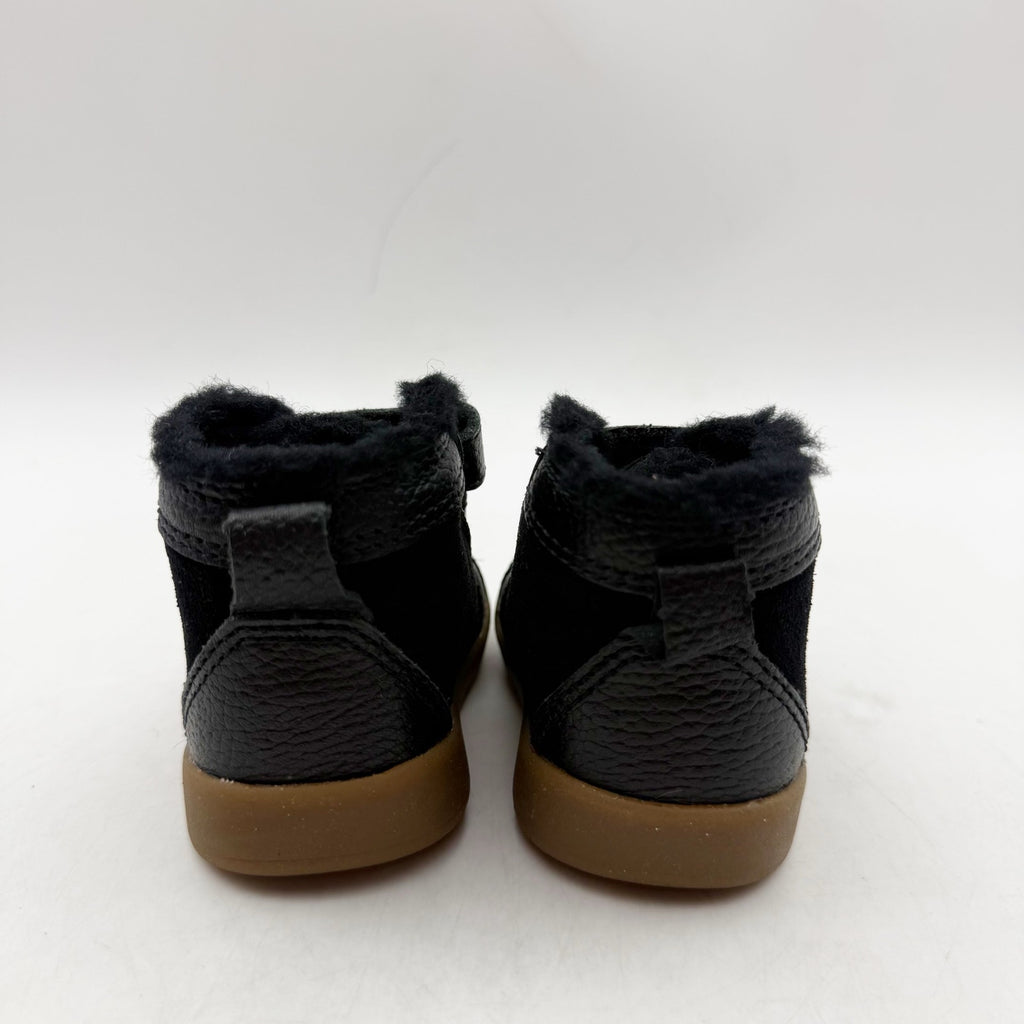 UGG Baby Rennon ll Boots US 0/1 XS Black Suede Leather NIB
