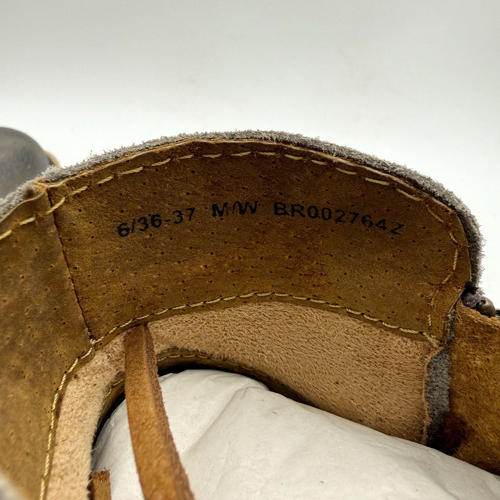 Born Womens Calyn Ankle Booties US 6 EU 36.5 Brown Grey Suede NWOB