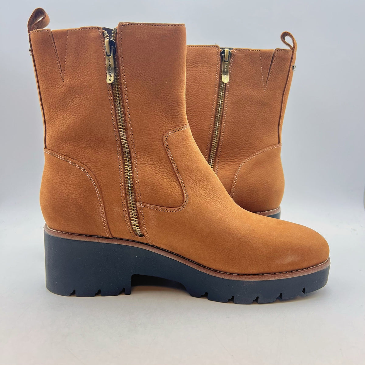 Easy Spirit Womens Morgan Lug-Sole Boots Size 10 WIDE Brown Suede NWOB