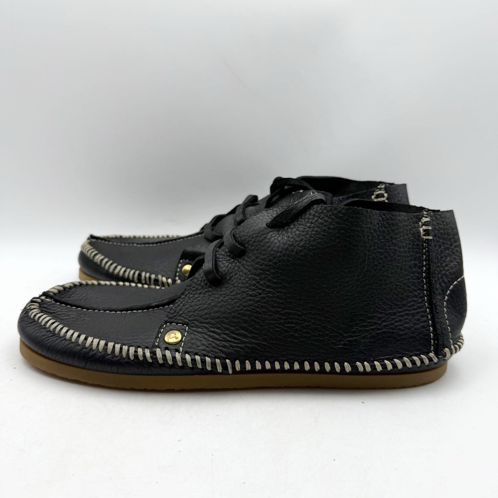 RE/DONE Womens Metal Oxford Shoes EU 37 US 7 Black Leather NWOB