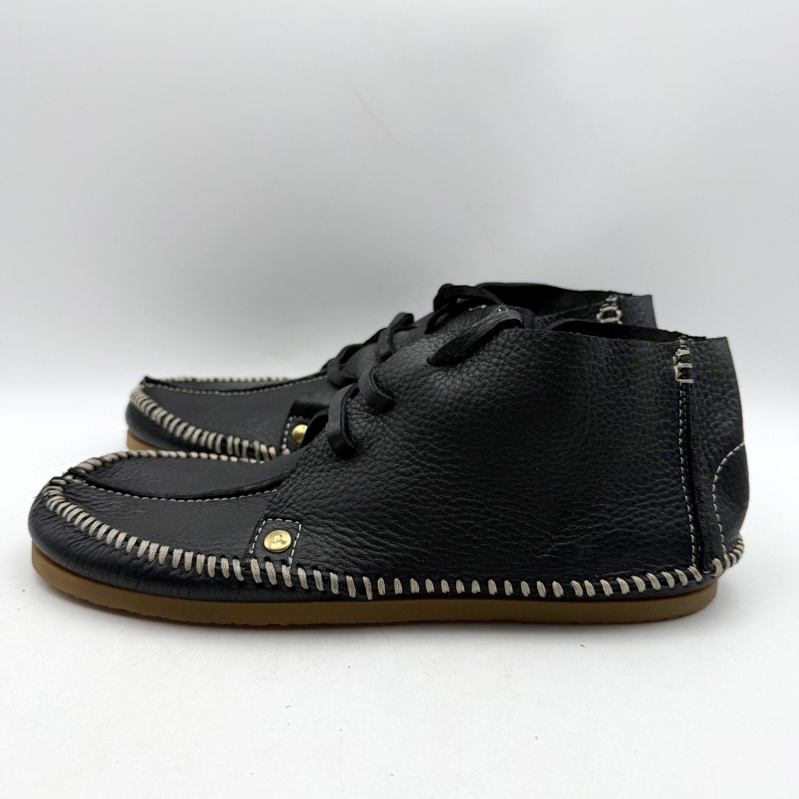 RE/DONE Womens Metal Oxford Shoes EU 37 US 7 Black Leather NWOB