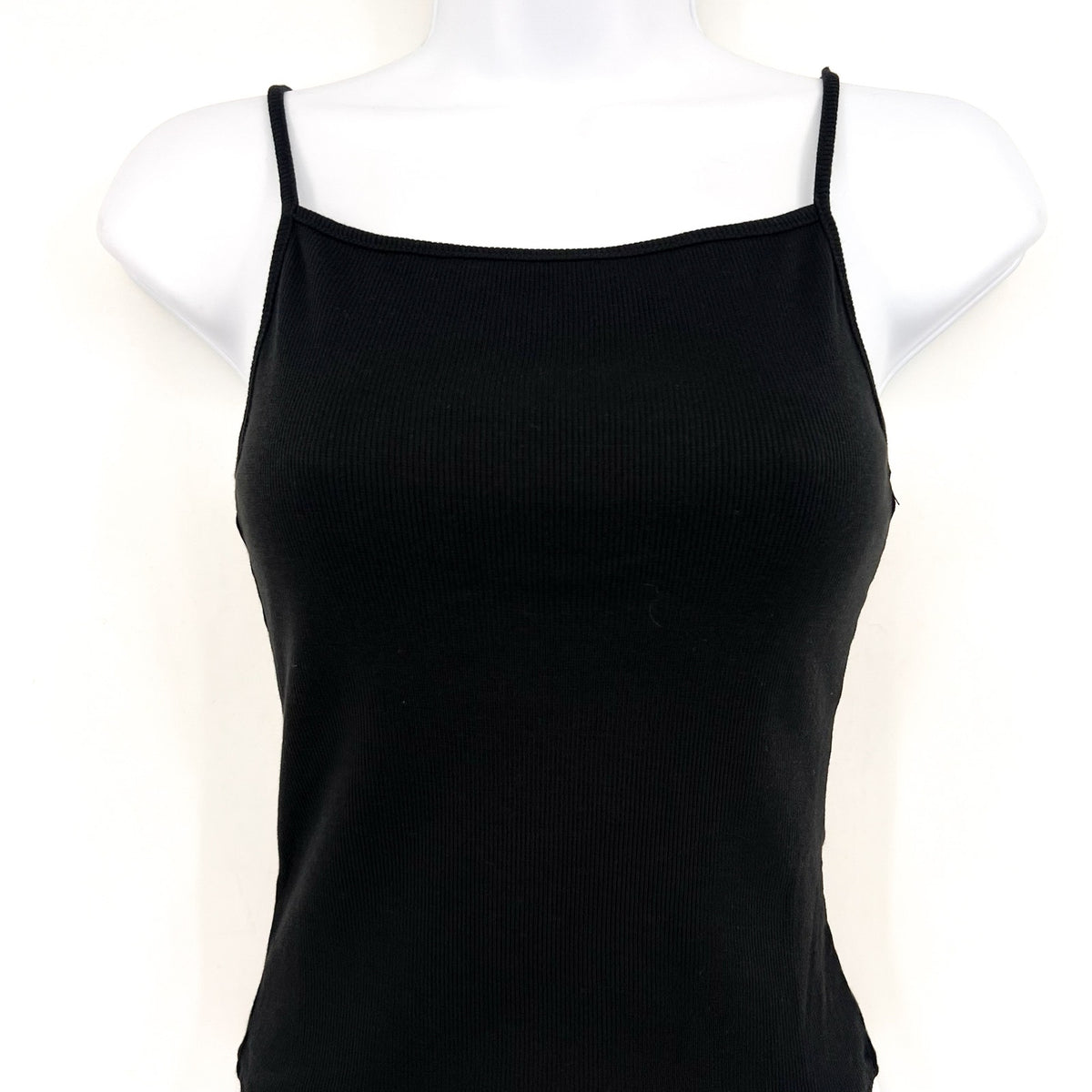 Madewell Women's Ribbed Spaghetti-Strap Bodysuit XS Black Thong AN423 NWT