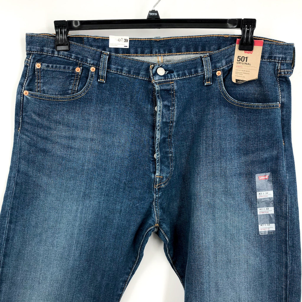 LEVI'S Men's 501 Original Straight Leg Jeans 42x32 Medium Wash NWT 00501-3333