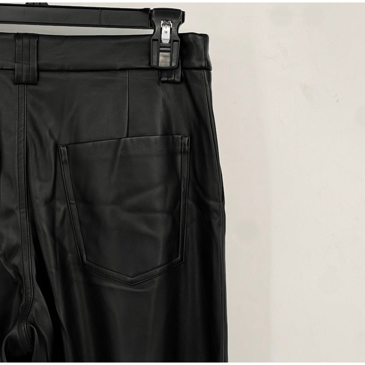 JOE'S JEANS Women's Mia Wide Leg Leather Pants Size 25 US 0 Black High Rise NWT