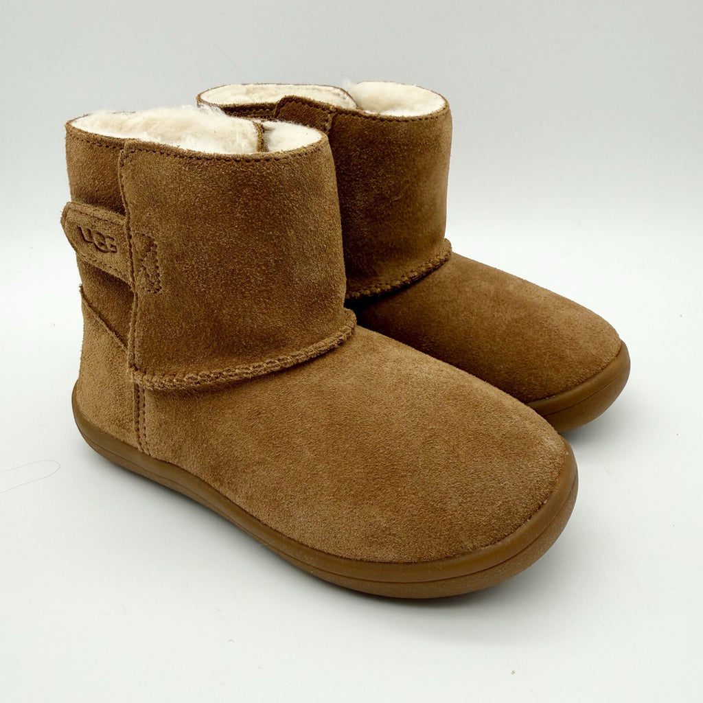 UGG Kids Keelan II Boots US 10 EU 27.5 Chestnut Brown Suede NIB