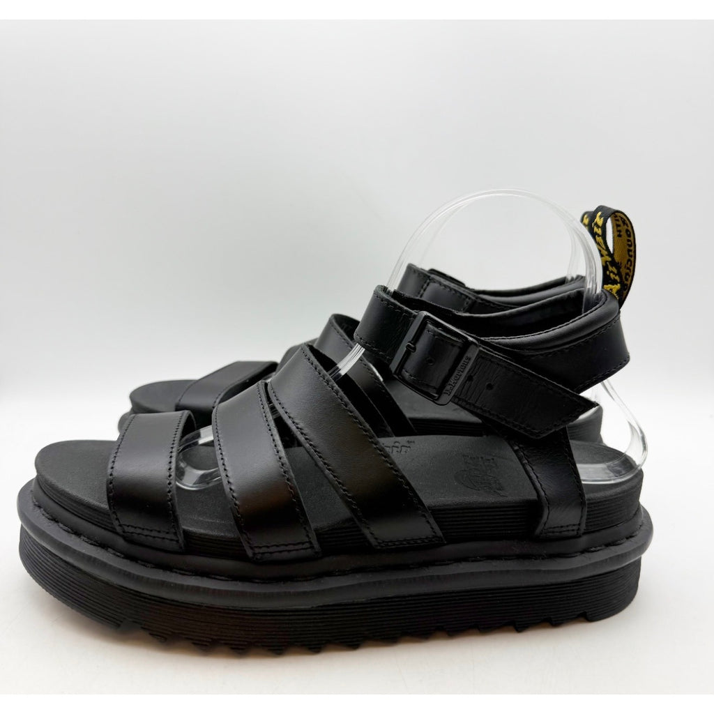 Dr. Martens Womens Blaire Sandals US 9 EU 41 Black Vegan Leather Platform NWOB