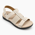 Spenco Womens Anabel Hook & Loop Sandal Size 7.5 Wide Bridal Blush Cream NIB