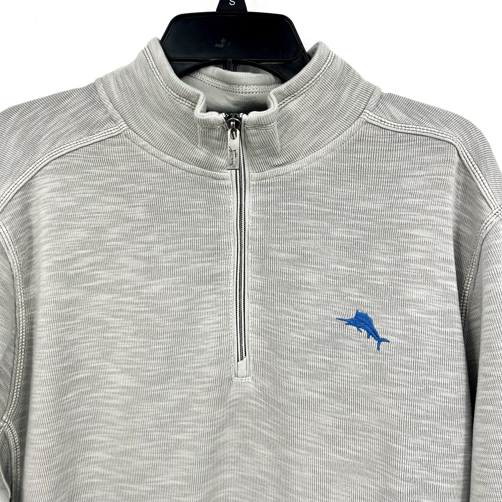 TOMMY BAHAMA Men's Tobago Bay Half Zip Sweatshirt Medium Smoke Grey NWOT