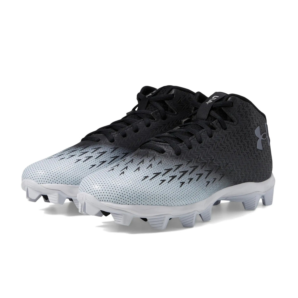 Under Armour Spotlight Franchise RM 4.0 Football Cleats Mens 9 Black White NWOB
