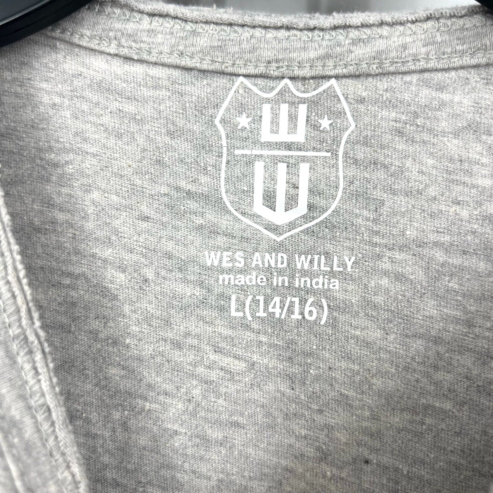 WES & WILLY  Boys Texas A&M Baseball Henley Tshirt Large Grey Red NWT