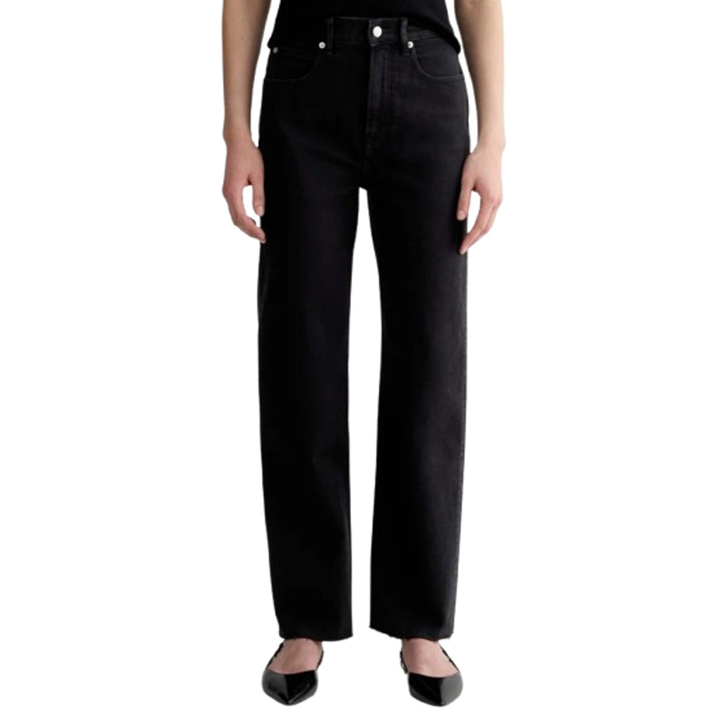 EVERLANE Women's The Way-High Jeans 23x25 US 000 Black Straight Leg NWT