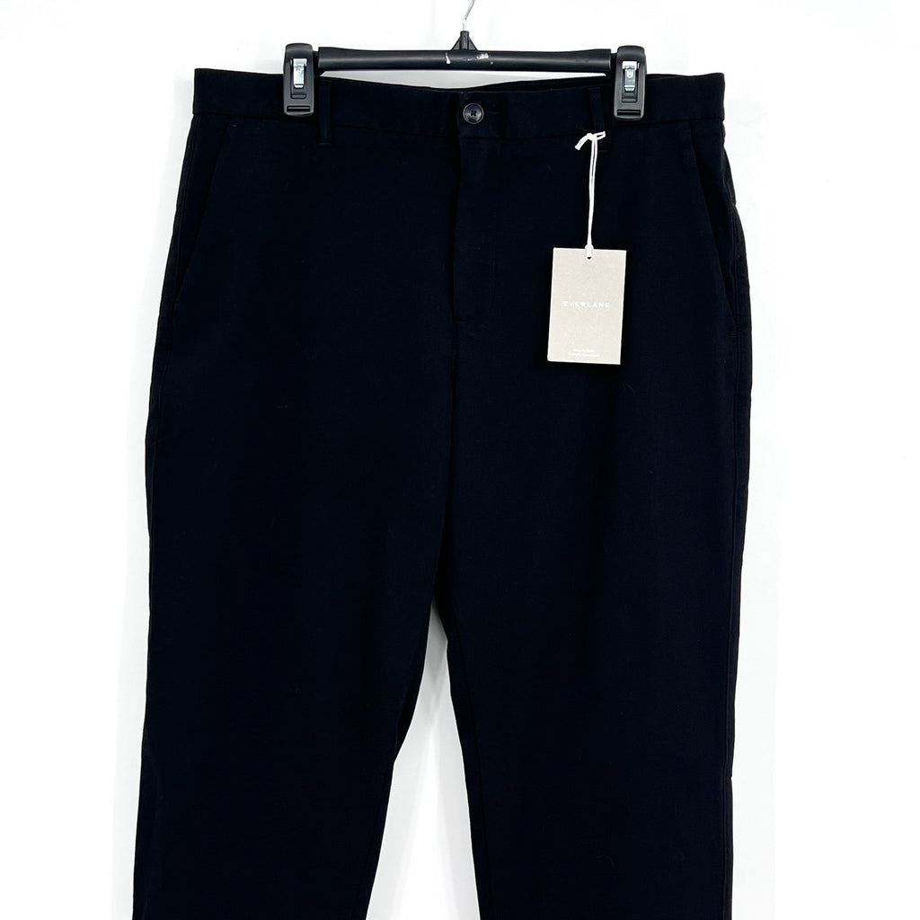 EVERLANE Men's Straight Fit Performance Chino Pants 35x28 Black Uniform NWT